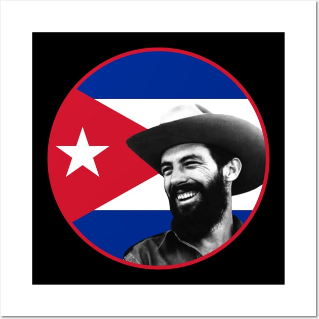 Cuba Flag, Cuban Hero Camillo, Cuba Love Wall Art by Jakavonis